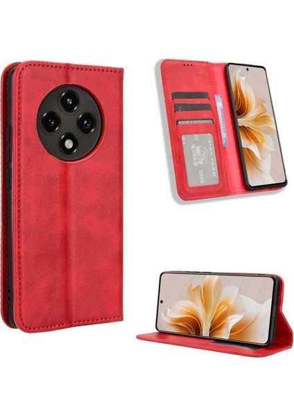 Oppo A3 Pro 5g Cüzdan Manyetik Kapatma Pu Deri Için Kılıf (Yurt Dışından)