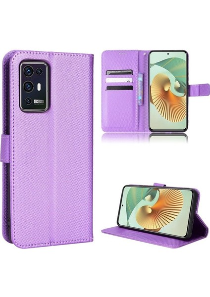 Zte Axon 30 Pro 5g Manyetik Cüzdan Kart Tutucu Kapak Stand (Yurt Dışından)