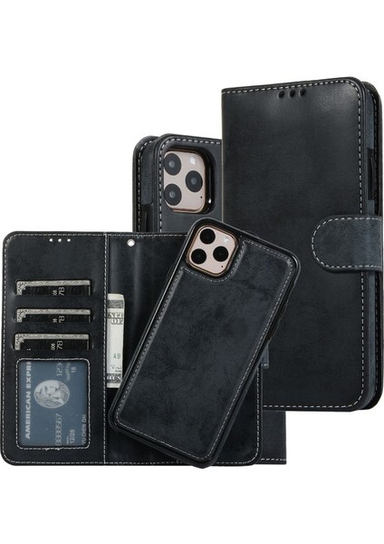 Iphone 14 Telefon Kasası 6.1 Inç Mat Retro Anti-Damla Manyetik Emilim Çıkarılabilir Iç Tpu Kasası+Pu Deri Kapağı Cüzdan-Karanlık Mavi (Yurt Dışından)