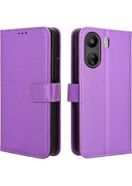 Xiaomi Redmi 13C Kart Tutucu Kapak Için Kılıf Stand Manyetik Cüzdan (Yurt Dışından)