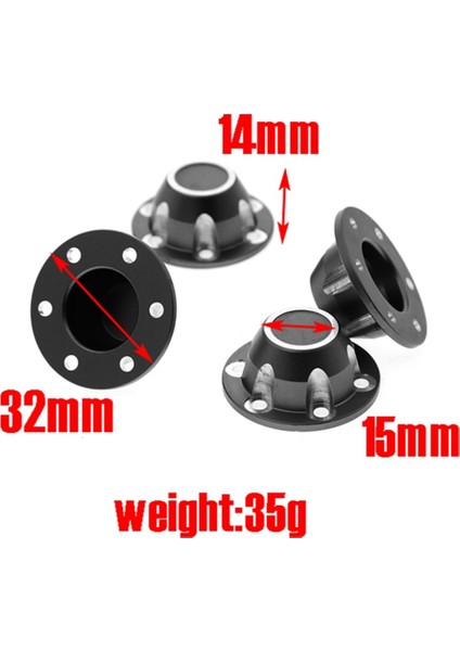 4 Adet Metal Jant Jant Kapağı Anti-Gevşek Lastik Somunu Eksenel Scx6 Jeep Jlu Wrangler 1/6 Rc Paletli Araba Yükseltme Parçaları, 6 (Yurt Dışından)