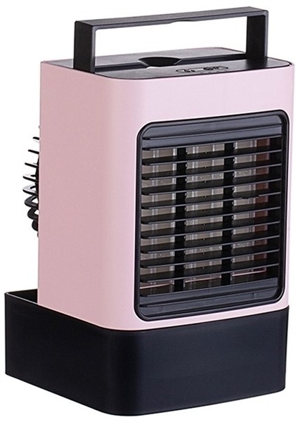 USB Şarj Edilebilir Mini Klima Ev Yatak Odası Masası Fan Pembe Dışından (Yurt Dışından)
