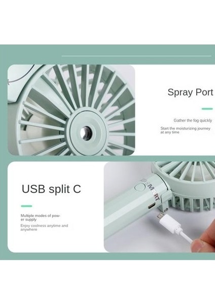 Mini Elde Taşınır Sprey Küçük Fan Nemlendirmesi Öğrenci Sessiz Masaüstü USB Taşınabilir Katlanır Fan (Yurt Dışından) modelleri