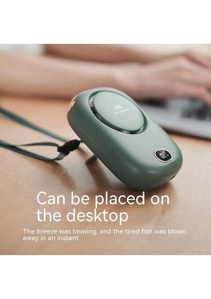 Dijital Ekran Sessiz Asılı Boyun Fanı - Yeşil (Yurt Dışından) modelleri