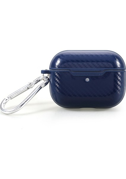 Apple Pro Için Parmak Izi Önleyici Karbon Fiber Dokulu Tpu Kulaklık Kılıfı (Yurt Dışından)