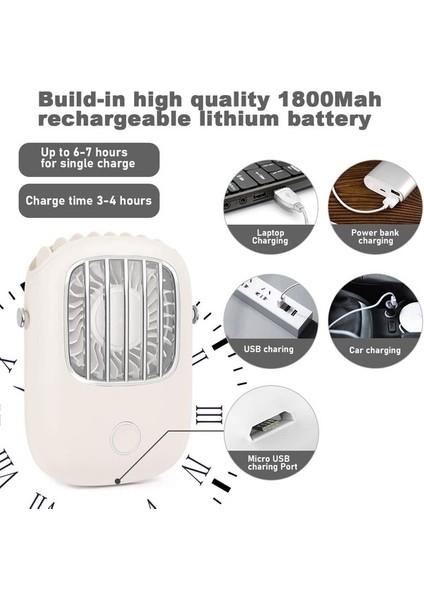 Taşınabilir Eller Serbest Kolye USB Fanı, 3 Hız Ayarlanabilir (Yurt Dışından) indirimleri