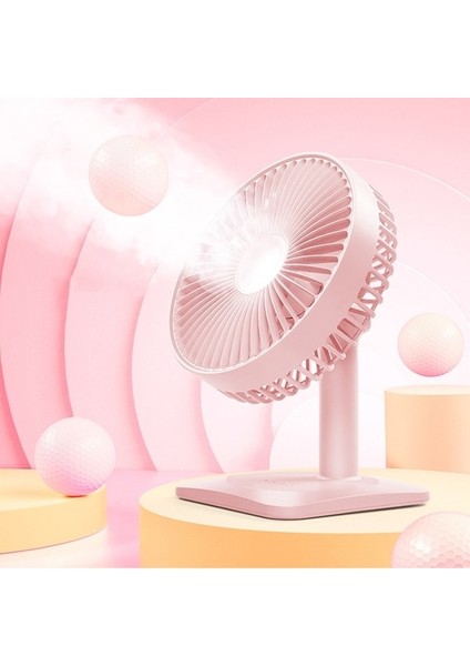 Ayarlanabilir USB Şarj Sessiz Masaüstü Elektrik Fan 3 Hız Kontrolü Pembe (Yurt Dışından) modelleri