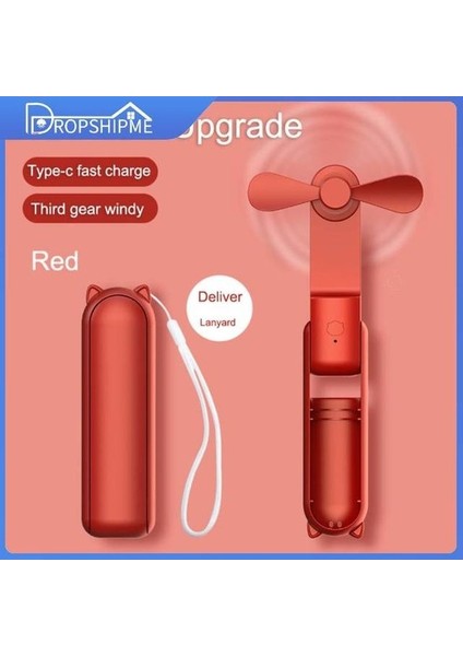 Kablosuz Fan USB El Fan Yerleşik Pil Şarj Edilebilir Katlanabilir 2000MAH Ev Ofis Için Soğutucu (Yurt Dışından)