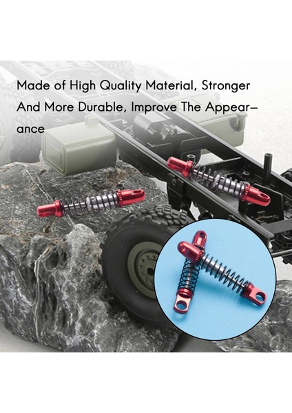 Wpl D12 Rc Araba Yükseltme Parçaları Metal Ön ve Arka Amortisörler Damper ile Sabit Koltuk Aksesuarları, Kırmızı (Yurt Dışından) modelleri