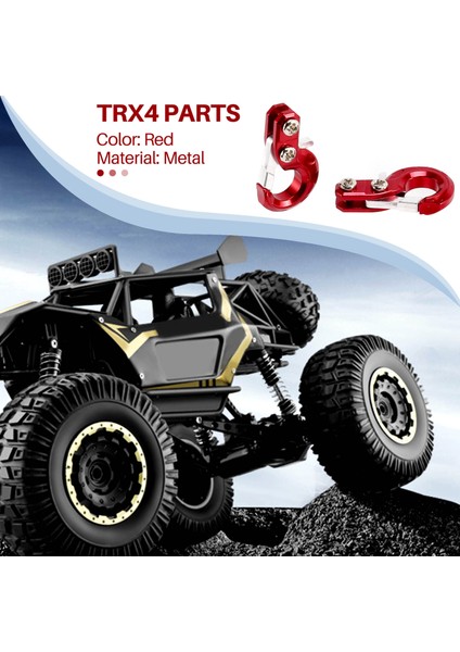 Rc Paletli Aksesuarları Römork Kancası ile 1/10 Eksenel SCX10 90046 Tamıya CC01 RC4WD D90 D110 Tf2 Traxxas Trx4, Kırmızı (Yurt Dışından) fiyatları