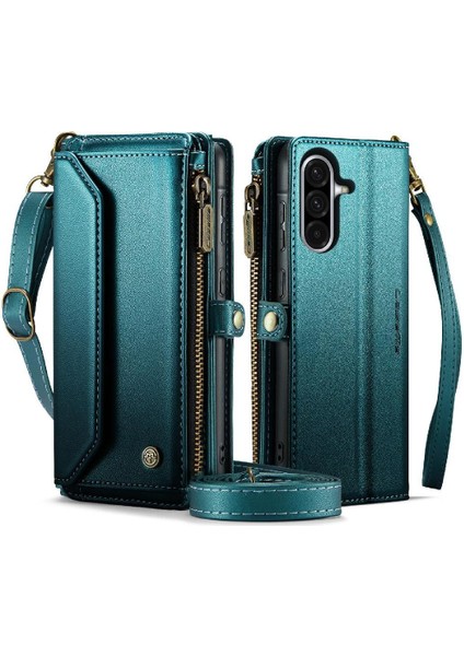 Galaxy A36 Vaka Cüzdan Fermuar Faturaları Için Crossbody Flip Case (Yurt Dışından)