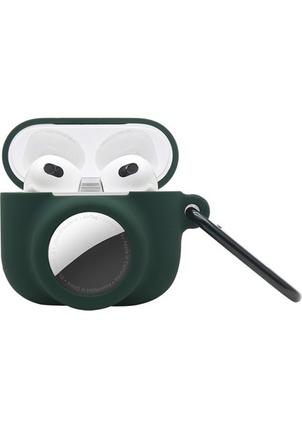 3 Airtag Avokado I Için 2'si 1 Arada Yumuşak Silikon Çizilmez Koruyucu Kulaklık Kılıfı (Yurt Dışından)