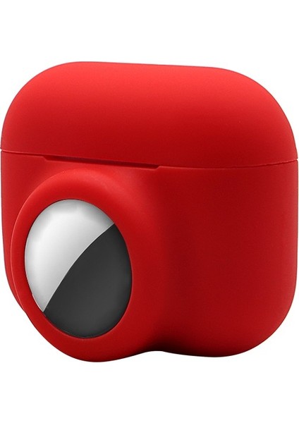 Apple Pro Airtag Için 2'si 1 Arada Silikon Koruyucu Kulaklık Kılıfı (Yurt Dışından)