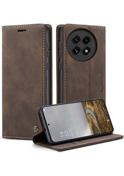 13 Flip Folio Kitap Için Flip Case Vintage Pu Deri Cüzdan Kılıf (Yurt Dışından)