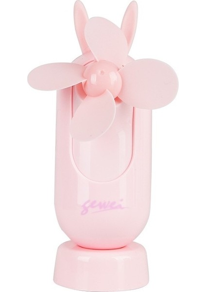 Taşınabilir USB Şarj Sessiz Handheld Fan Pembe (Yurt Dışından)