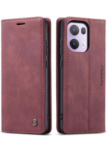 Oppo Reno 13 Pro Flip Folio Kitap Için Flip Case Vintage Pu Deri Kılıf (Yurt Dışından) fiyatları