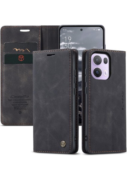 Oppo Reno 13 Pro Flip Folio Kitap Için Flip Case Vintage Pu Deri Kılıf (Yurt Dışından) modelleri