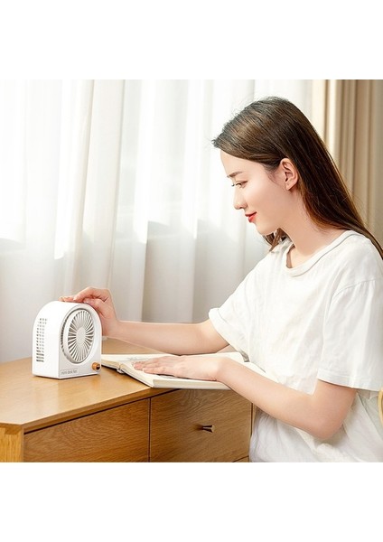 Güçlü Rüzgar ile Taşınabilir Masa Fanı USB Şarj Edilebilir Mini Fan -Yeşil (Yurt Dışından) indirimleri