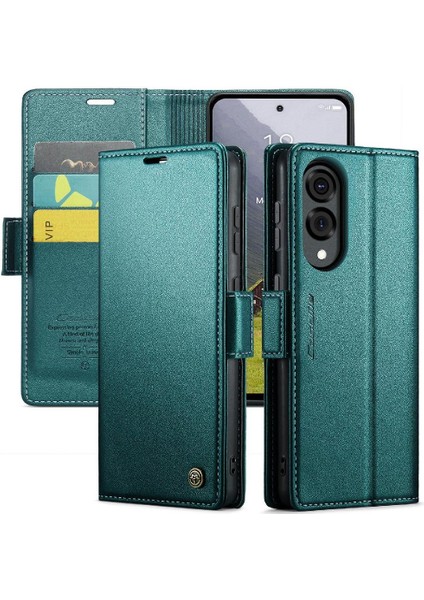 Galaxy S25 Kenar Kickstand Darbeye Vaka Kart Yuvası Için Flip Case (Yurt Dışından)