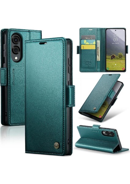 Galaxy S25 Kenar Kickstand Darbeye Vaka Kart Yuvası Için Flip Case (Yurt Dışından)