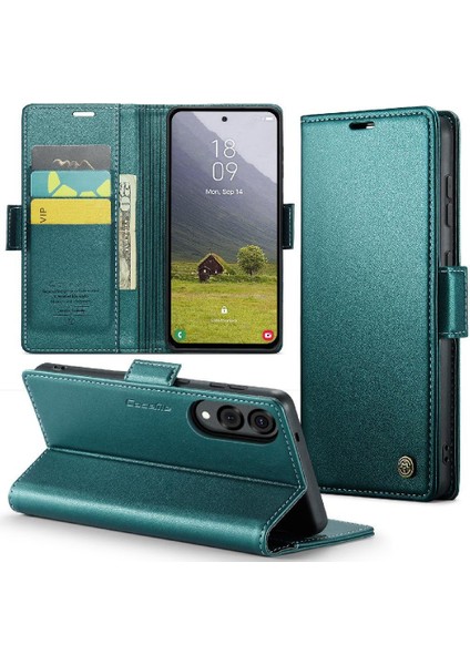Galaxy S25 Kenar Kickstand Darbeye Vaka Kart Yuvası Için Flip Case (Yurt Dışından)