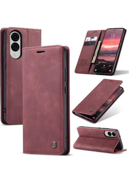Galaxy S25 Kenar Durumda Kart Yuvası Için Flip Case Kickstand Flip Folio (Yurt Dışından)