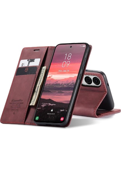 Galaxy S25 Kenar Durumda Kart Yuvası Için Flip Case Kickstand Flip Folio (Yurt Dışından)