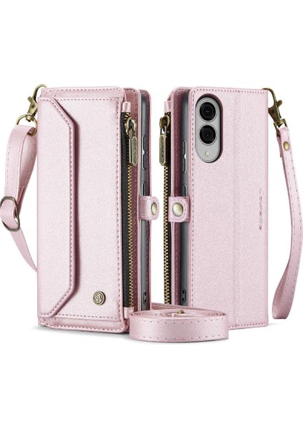 Galaxy S25 Kenar Kart Tutucu Rfıd Engelleme Için Crossbody Flip Case (Yurt Dışından)