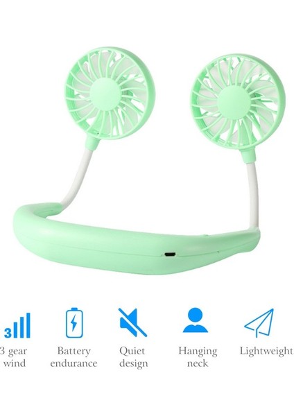 Taşınabilir Şarj Edilebilir 3 Hızlı Boyun Fanı (Yurt Dışından) fiyatları