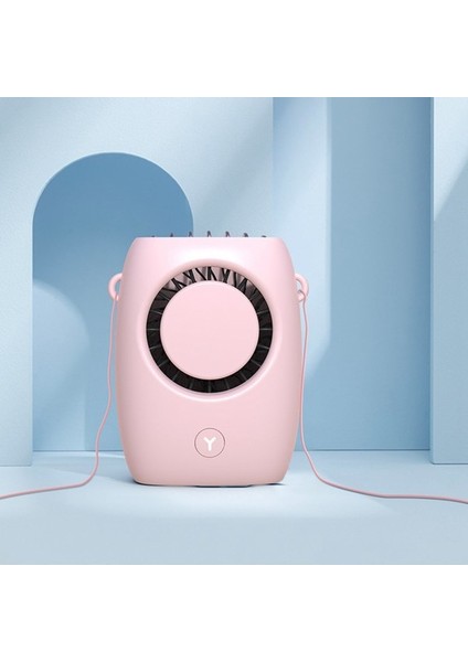 USB Mini Soğutma Asma Boyun Fanı Seyahat Için Tembel Spor Fanı - Mavi (Yurt Dışından) fırsatları