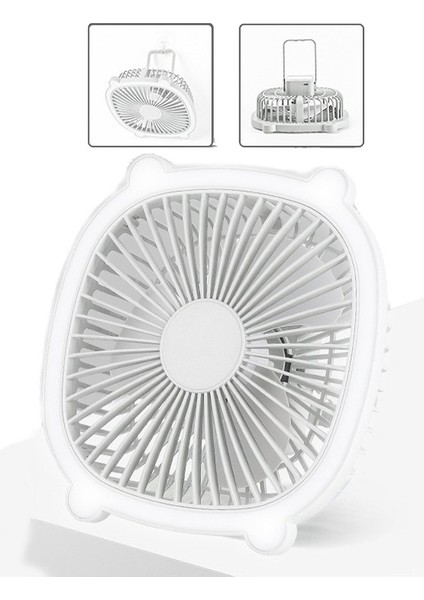 Şarjlı Masa Fanı Okuma Led'li Pembe (Yurt Dışından)
