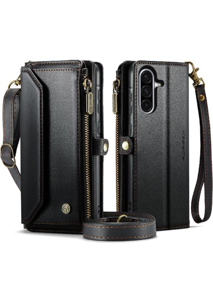 Galaxy A36 Vaka Cüzdan Fermuar Faturaları Için Crossbody Flip Case (Yurt Dışından)