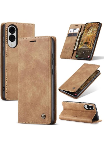 Galaxy S25 Kenar Durumda Kart Yuvası Için Flip Case Kickstand Flip Folio (Yurt Dışından)