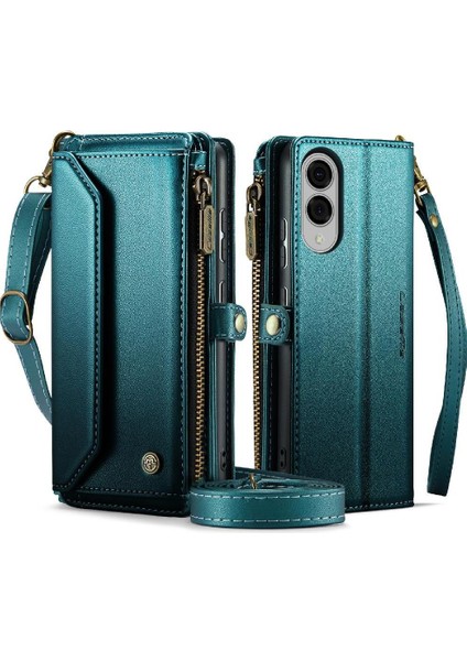 Galaxy S25 Kenar Kart Tutucu Rfıd Engelleme Için Crossbody Flip Case (Yurt Dışından)