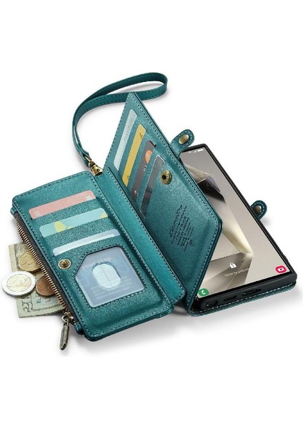 Galaxy S25 Kenar Kart Tutucu Rfıd Engelleme Için Crossbody Flip Case (Yurt Dışından)