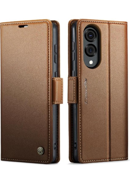 Galaxy S25 Kenar Kickstand Darbeye Vaka Kart Yuvası Için Flip Case (Yurt Dışından)