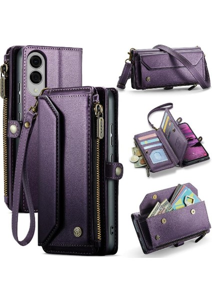 Galaxy S25 Kenar Kart Tutucu Rfıd Engelleme Için Crossbody Flip Case (Yurt Dışından)