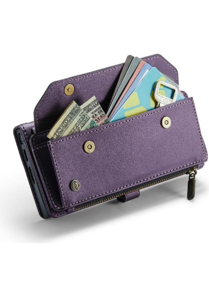 Galaxy S25 Kenar Kart Tutucu Rfıd Engelleme Için Crossbody Flip Case (Yurt Dışından)