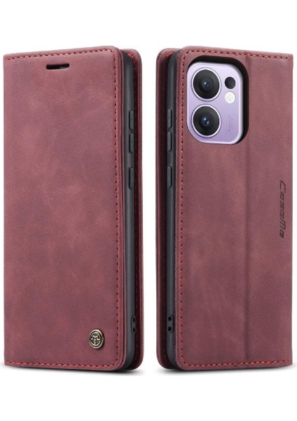 Oppo Reno 13F/5G Için Flip Case Kart Yuvası Kickstand Vintage Pu Flip (Yurt Dışından) fırsatları
