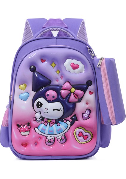 Karikatür Okul Çantası 3D Üç Boyutlu Omuz Çantası (Yurt Dışından)