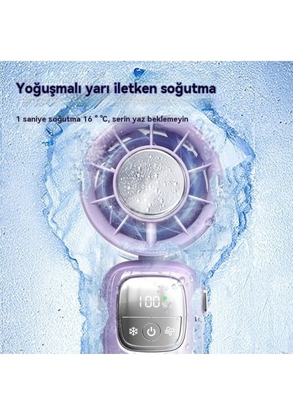 Mini Yaratıcı Dijital Ekran Asılı Boyun El Girdap Katlanır Fan (Yurt Dışından) modelleri