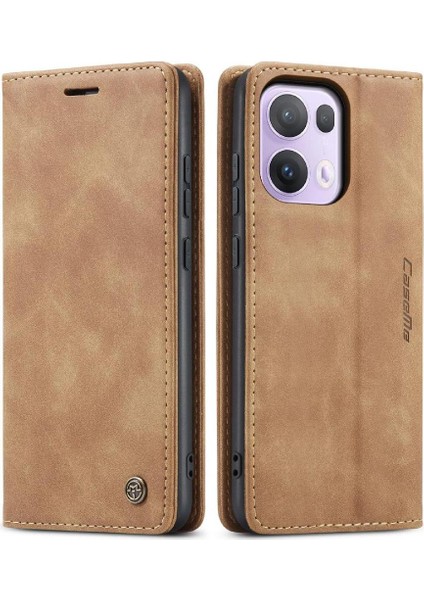 Oppo Reno 13 Pro Flip Folio Kitap Için Flip Case Vintage Pu Deri Kılıf (Yurt Dışından) fiyatları