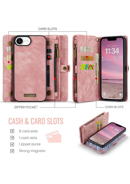 Tpu Pc El Yapımı Deri Kart ile IPhone 16E Cüzdan Kapak Üç Katlı Için Kılıf (Yurt Dışından) indirimleri