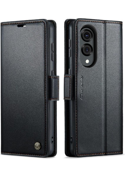 Galaxy S25 Kenar Kickstand Darbeye Vaka Kart Yuvası Için Flip Case (Yurt Dışından)