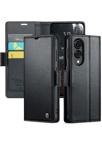 Galaxy S25 Kenar Kickstand Darbeye Vaka Kart Yuvası Için Flip Case (Yurt Dışından)