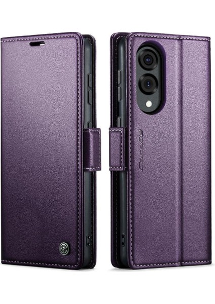 Galaxy S25 Kenar Kickstand Darbeye Vaka Kart Yuvası Için Flip Case (Yurt Dışından)