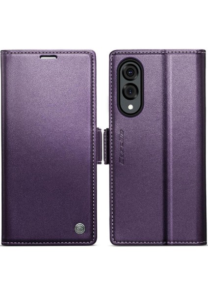 Galaxy S25 Kenar Kickstand Darbeye Vaka Kart Yuvası Için Flip Case (Yurt Dışından)