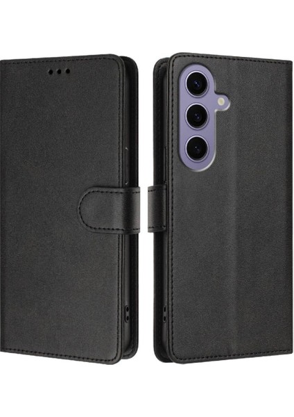 Galaxy S24 Kart Tutucu Rfıd Engelleme Için Klasik Stil Flip Case (Yurt Dışından)