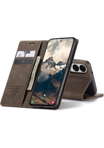 Galaxy S25 Kenar Durumda Kart Yuvası Için Flip Case Kickstand Flip Folio (Yurt Dışından)