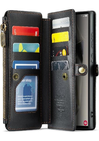 Galaxy S25 Kenar Kart Tutucu Rfıd Engelleme Için Crossbody Flip Case (Yurt Dışından)